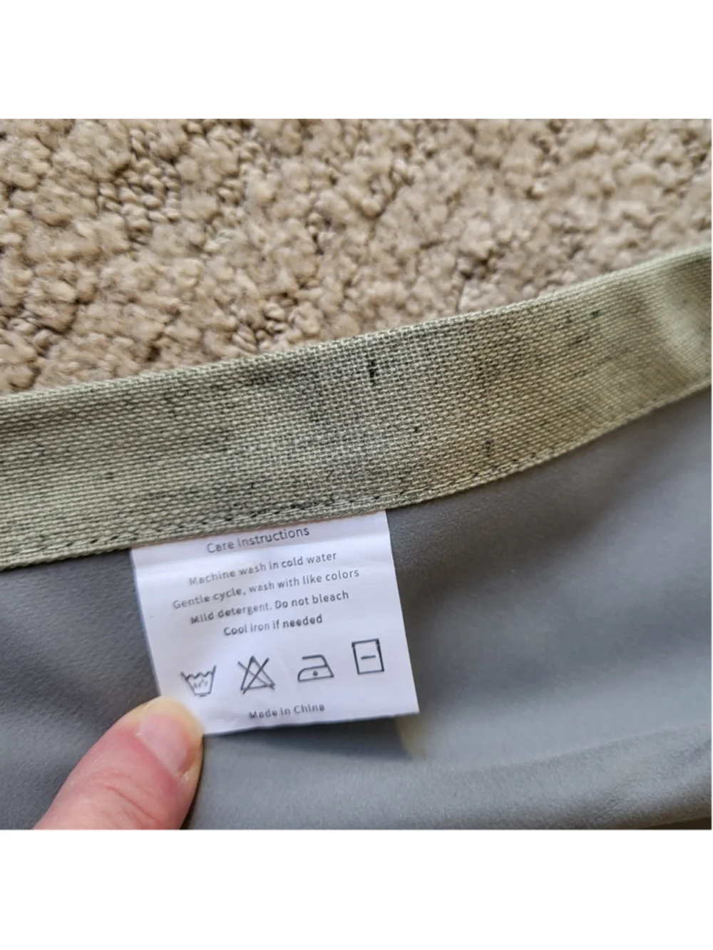Sage Green Pinch Pleat Lined Curtains - 52x90 - Back Tab - 2 Panels - NIP